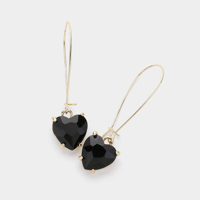 Wona Trading, Inc. - Heart Stone Cluster Dangle Earrings