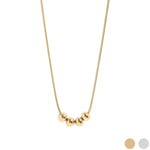 Stainless Steel Adjustable Ball Charm Necklace