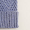Heather Cuff Beanie with Pom-Pom