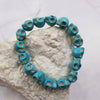 Turquoise Skull Stretch Bracelet - Halloween