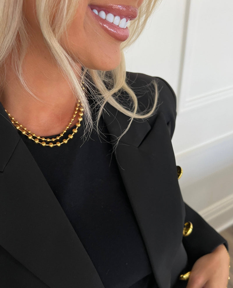 GOLD BEADED NECKLACE