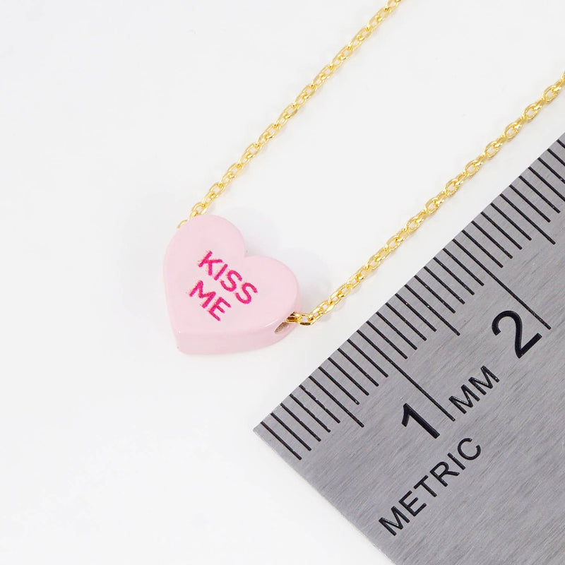 Gold Dipped Heart Candy Necklace