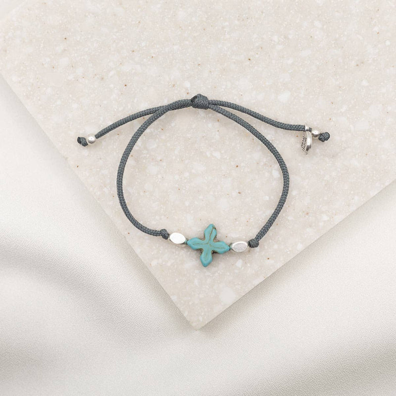 My Saint My Hero - Simply Faith Bracelet - Slate / Silver