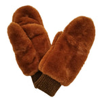 Solid Faux Fur Mitten Gloves