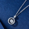 Dancing Moissanite Charm Necklace in 925 Sterling Silver