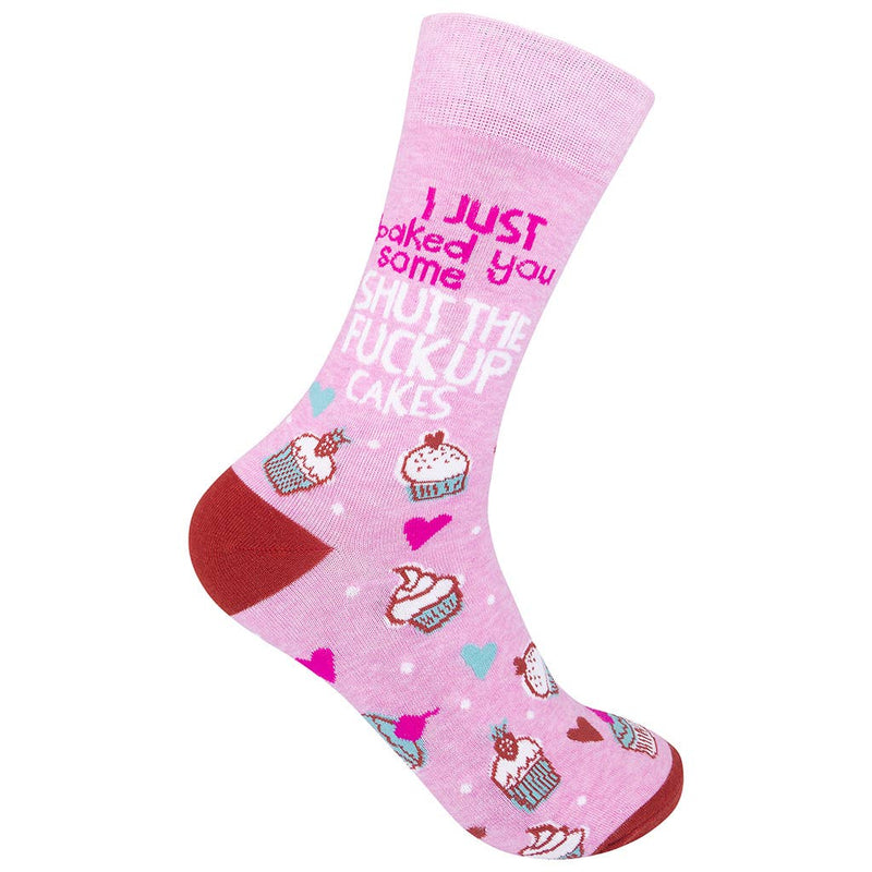 Funatic - Shut The Fuck Up Cakes Socks | Curse Word Socks | Funny Sock