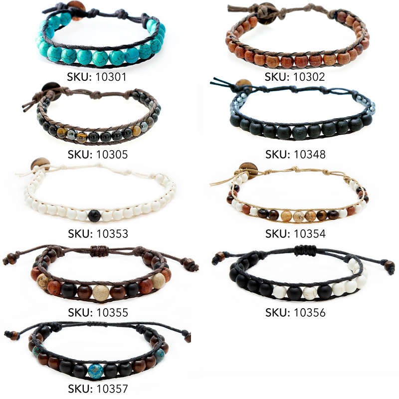 Surf Rider Men's Bracelet Collection (10 pack assorted)