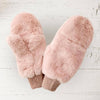 Solid Faux Fur Mitten Gloves