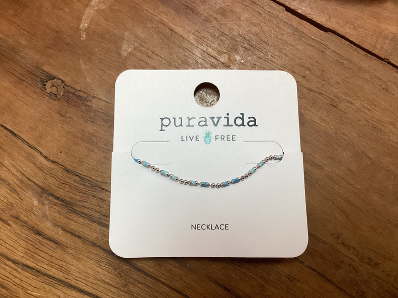 Puravida - Enamel Choker Necklace - Silver