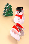 CHRISTMAS TREE SANTA SNOWMAN HAIR CLAW CLIPS