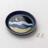 Jewelry Dish & Stud Earring Set - Moonlight/Midnight Blue