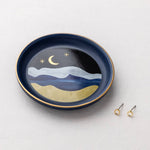 Jewelry Dish & Stud Earring Set - Moonlight/Midnight Blue