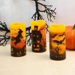 Battery Operated LED Wax Candles, Halloween