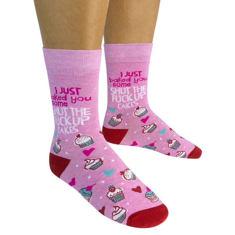 Funatic - Shut The Fuck Up Cakes Socks | Curse Word Socks | Funny Sock