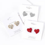 Wona Trading, Inc. - Crystal Rhinestone Paved Heart Stud Earrings