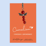 Carnelian - Crystal Gemstone, Guardian Angel, Clip Charm