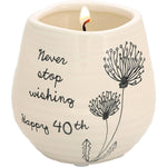 Pavilion - Happy 40th - 8 oz - 100% Soy Wax Candle
Scent: Serenity