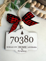 Zip Code Christmas Ornament Custom City & State