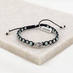 My Saint My Hero - Miraculous Gemstone Bracelet-Black/Amazonite