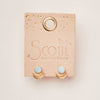Stone Moon Phase Ear Jacket - Amazonite/Gold