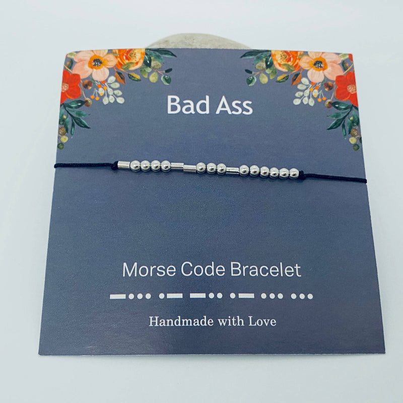 Multi style Morse Code Stretch Bracelets