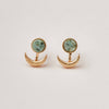 Stone Moon Phase Ear Jacket - African Turquoise/Gold