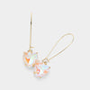 Wona Trading, Inc. - Heart Stone Cluster Dangle Earrings