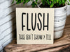 Flush - Funny Bathroom Rustic Wood Shelf Sitter