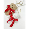 Love and Repeat - Valentines Day Theme Teddy Bear with Bow Keychain