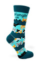 Hangin' on 'till Friday Ladies' Crew Socks Featuring Cute Ca