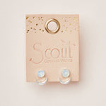 Stone Moon Phase Ear Jacket - Opalite/Silver