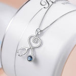 Sterling Silver Stethoscope Heart Pendant Necklace