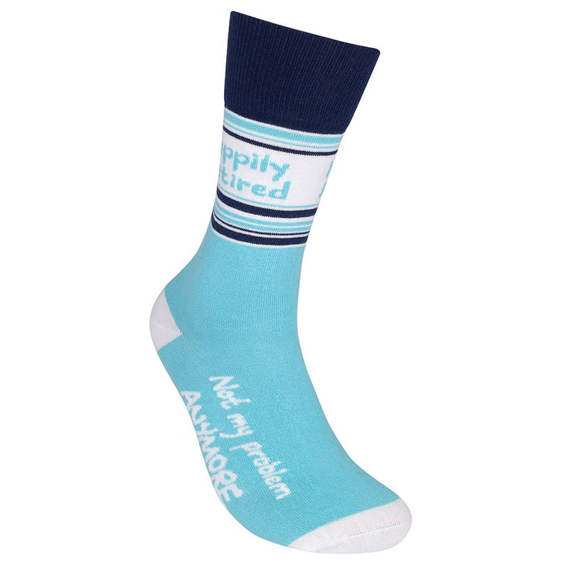 Funatic - Happily Retired - Not My Problem Anymore Socks | Funny Socks