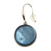 Origin Jewelry - Round circle solid tone earring in blue, orange, natural