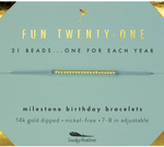 Milestone Birthday Bracelet - GOLD - Twenty-One