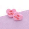 Wona Trading, Inc. - BE MINE Message Heart Stud Earrings