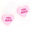 Wona Trading, Inc. - You Rock Message Heart Stud Earrings