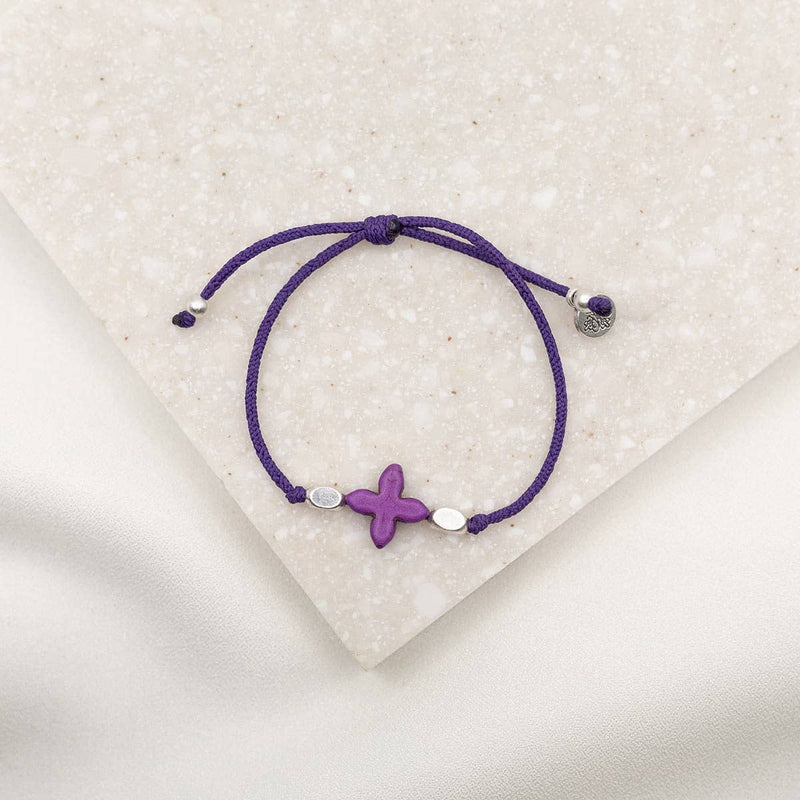 Simply Faith Bracelet / Purple / Silver