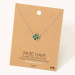 Green Clover Charm Necklace