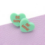 Wona Trading, Inc. - BE MINE Message Heart Stud Earrings