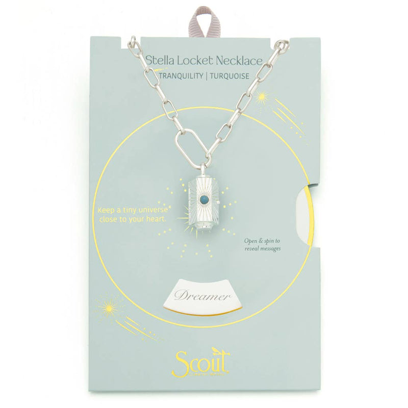 Stella Locket Necklace - Tranquility/Turquoise/Silver