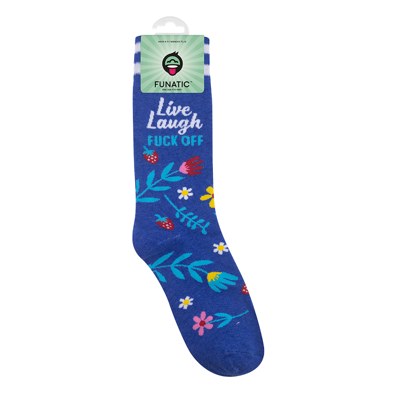 Funatic - Live, Laugh, Fuck Off Socks | Curse Word Socks | Funny Socks