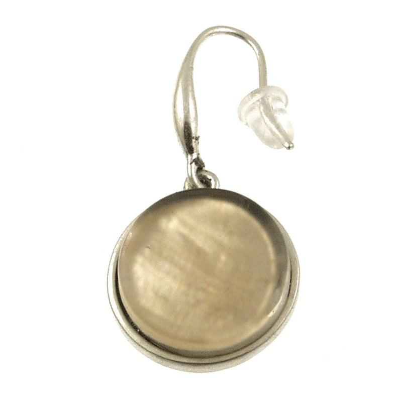 Origin Jewelry - Round circle solid tone earring in blue, orange, natural