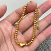 Heart Charm 18K Gold Plated SSl Beaded Bracelet - FGS