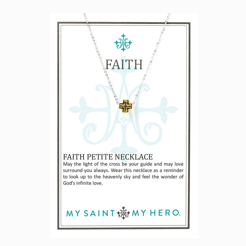 My Saint My Hero - Faith Petite Necklace - Silver / Gold