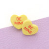 Wona Trading, Inc. - BE MINE Message Heart Stud Earrings