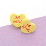 Wona Trading, Inc. - BE MINE Message Heart Stud Earrings