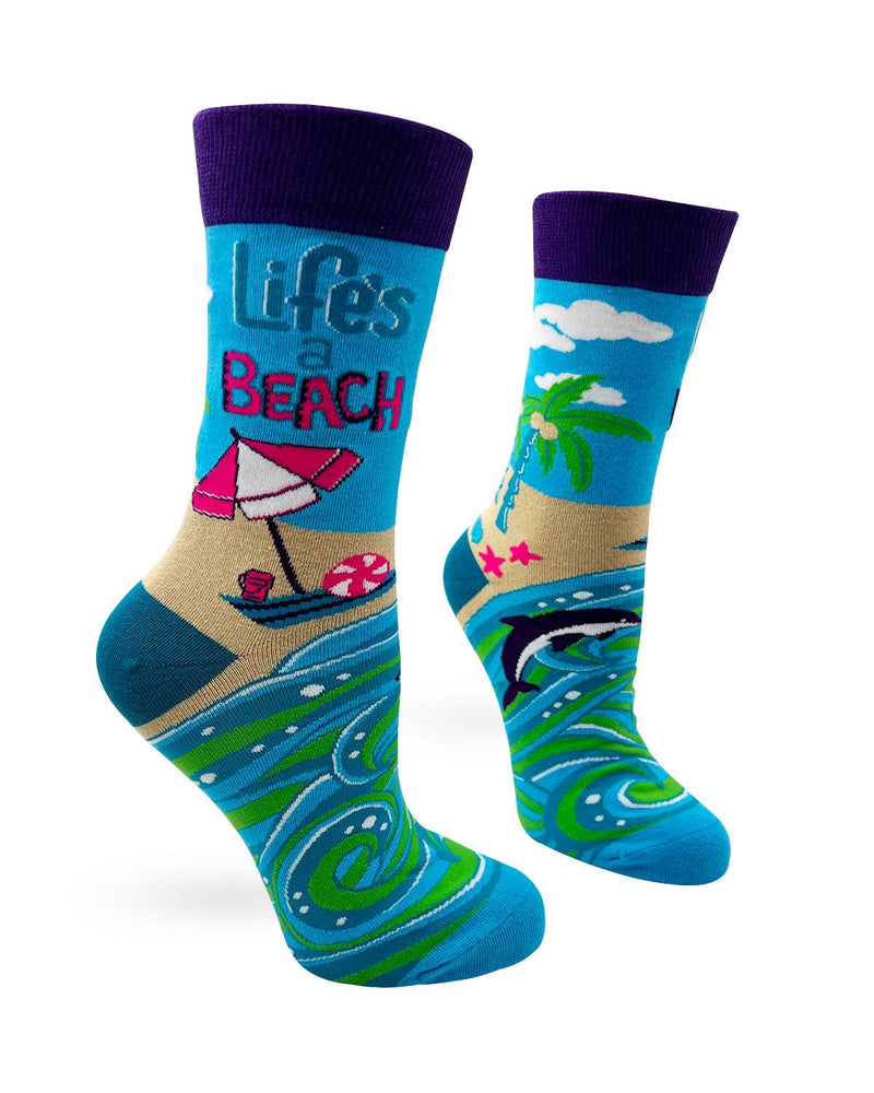 Life's a Beach Women's Crew Socks