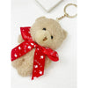 Love and Repeat - Valentines Day Theme Teddy Bear with Bow Keychain