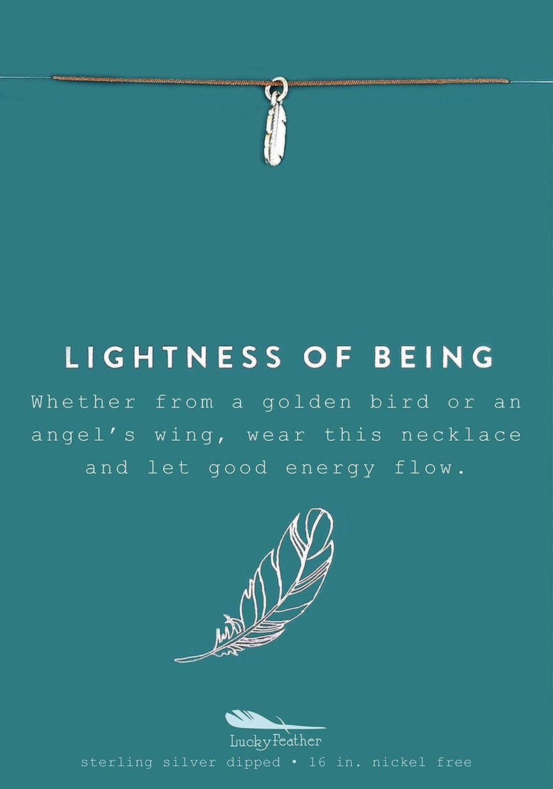 Lucky Feather - New Moon Silver Necklace - LIGHTNESS/FEATHER